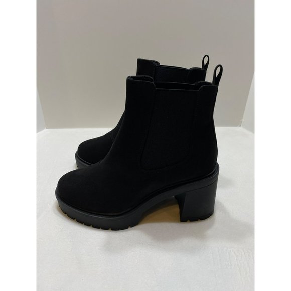 New ASOS DESIGN Elma heeled chunky chelsea boots in black Size 10 - Picture 7 of 9